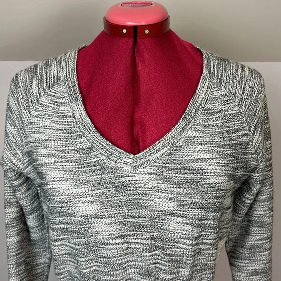 Saturday Sunday long sleeve V-neck cotton sweater dress 2 pockets raglan sleeve - Picture 4 of 8